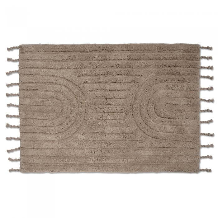 Kylpyhuonematto Kaari Yksinkertaisesti Hiekkaharmaa