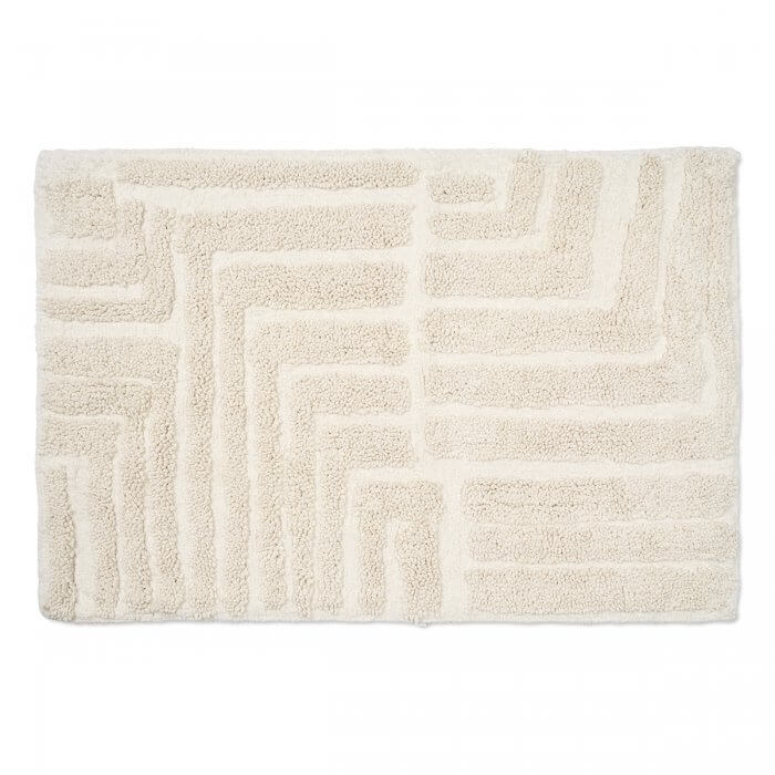 Kylpyhuonematto Kenttä Valkoinen