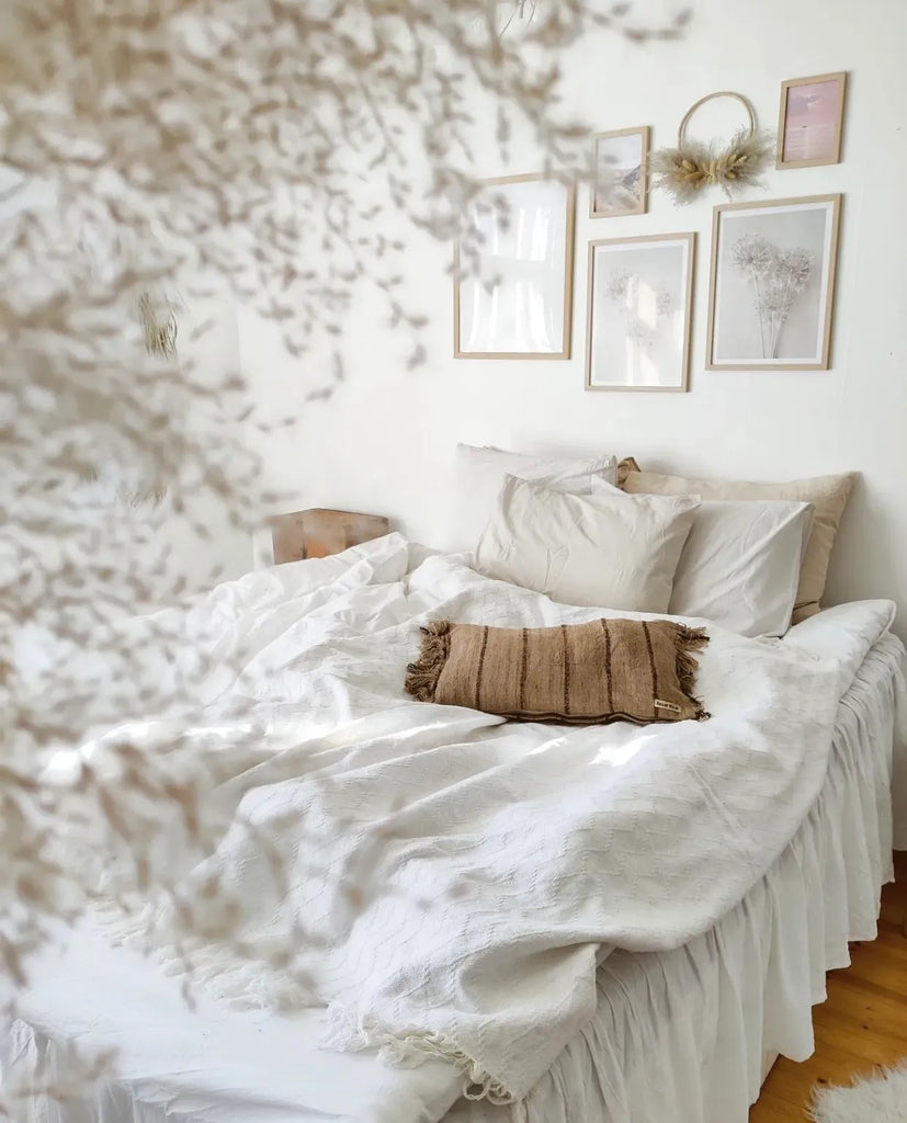 Koristetyynynpäällinen Oh My Gee, luonnollinen/raidallinen 30x50 Bazar Bizar
