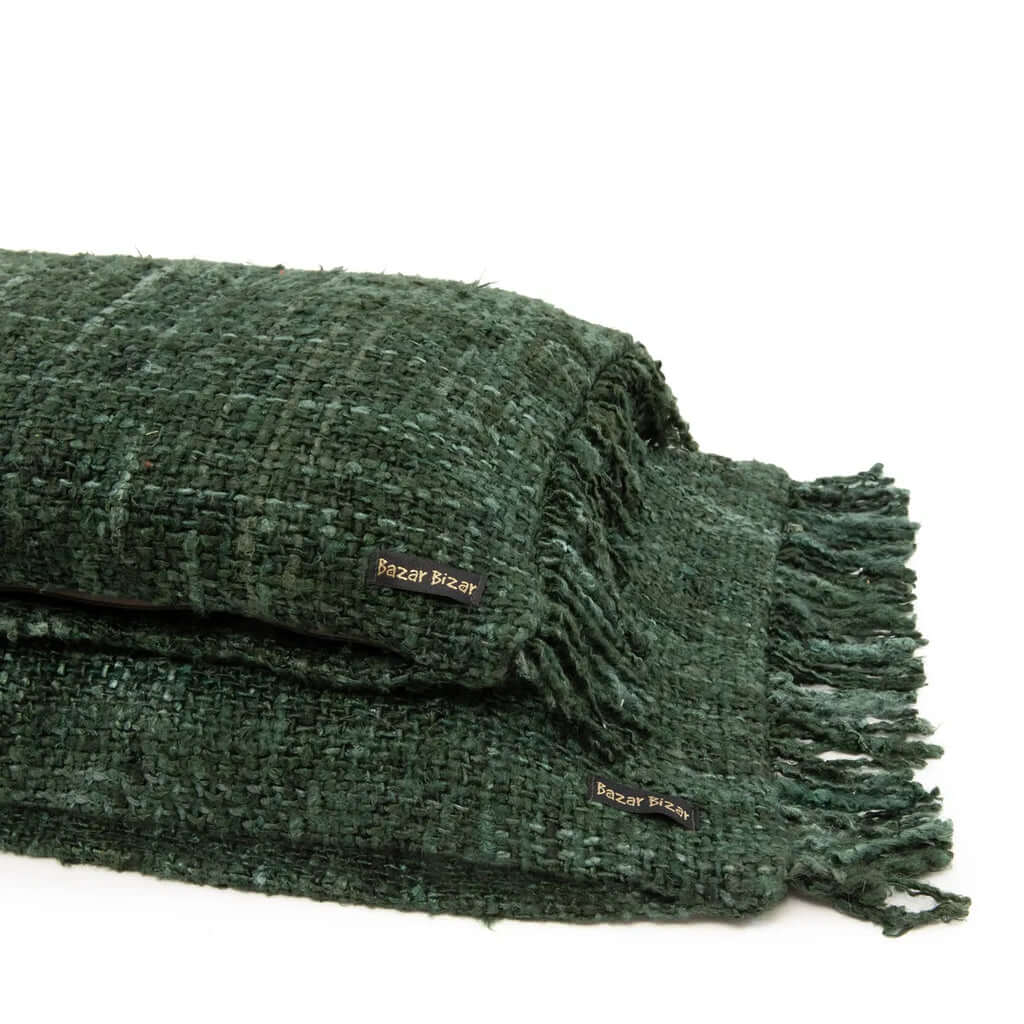 Koristetyynynpäällinen Oh My Gee, tummanvihreä 30x50 Bazar Bizar