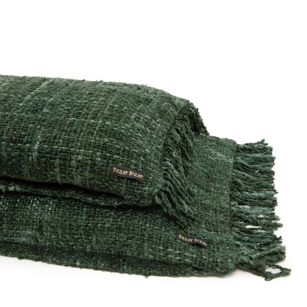 Koristetyynynpäällinen Oh My Gee, tummanvihreä 35x100 Bazar Bizar