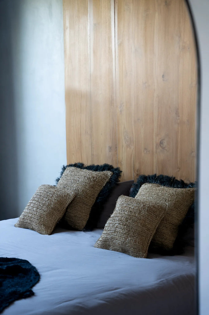 Koristetyynynpäällinen Raffia, luonnollinen/musta 60x60 Bazar Bizar