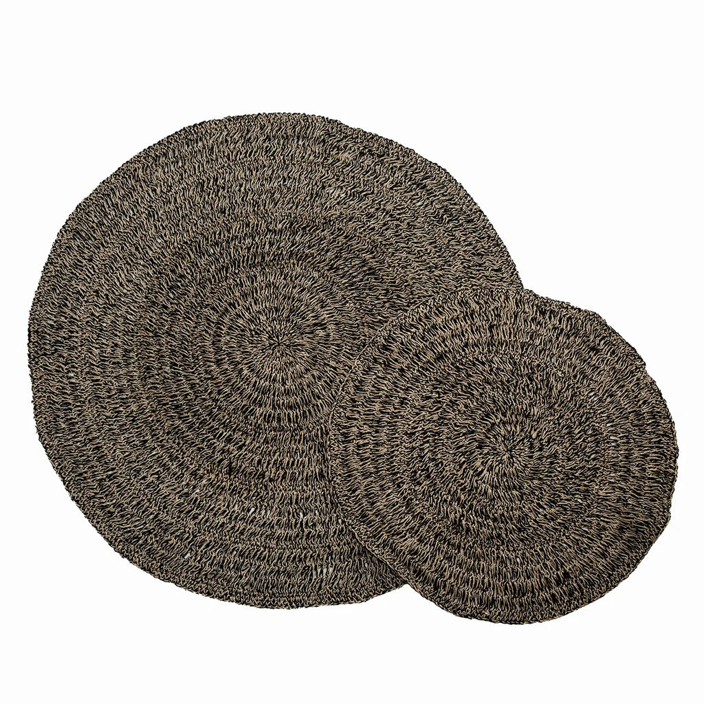 Pyöreä Matto, luonnollinen/musta 100 Bazar Bizar