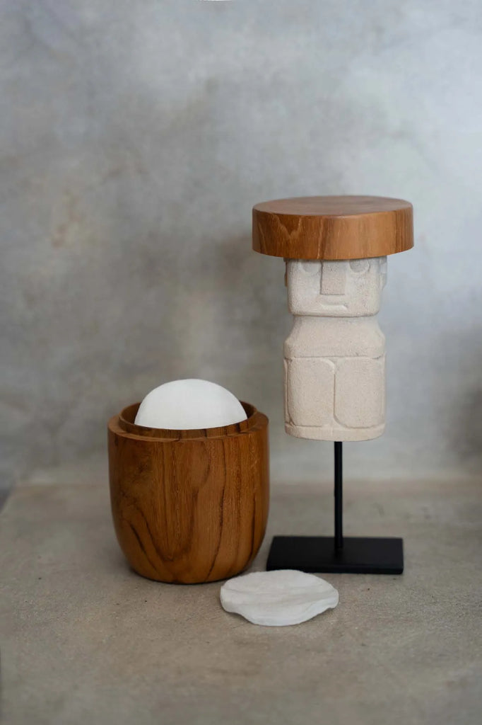 Purkki Teak, iso M Bazar Bizar