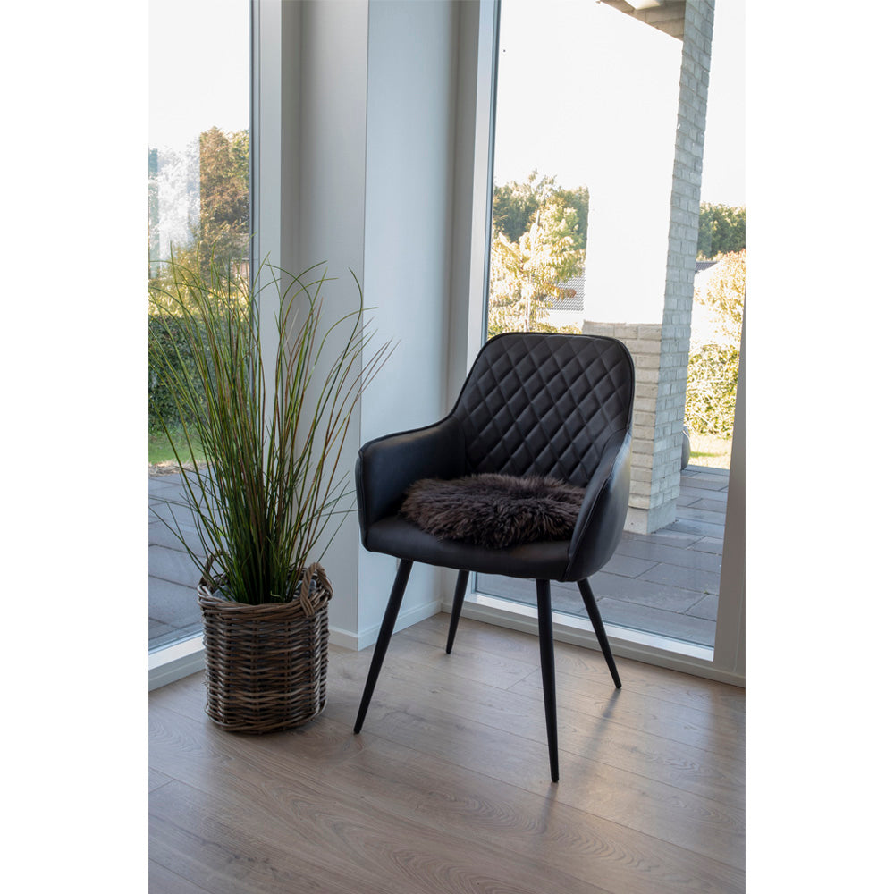 Lampaantalja, pyöreä istuinpehmuste, ruskea 35 cm. Lammeskindshynde