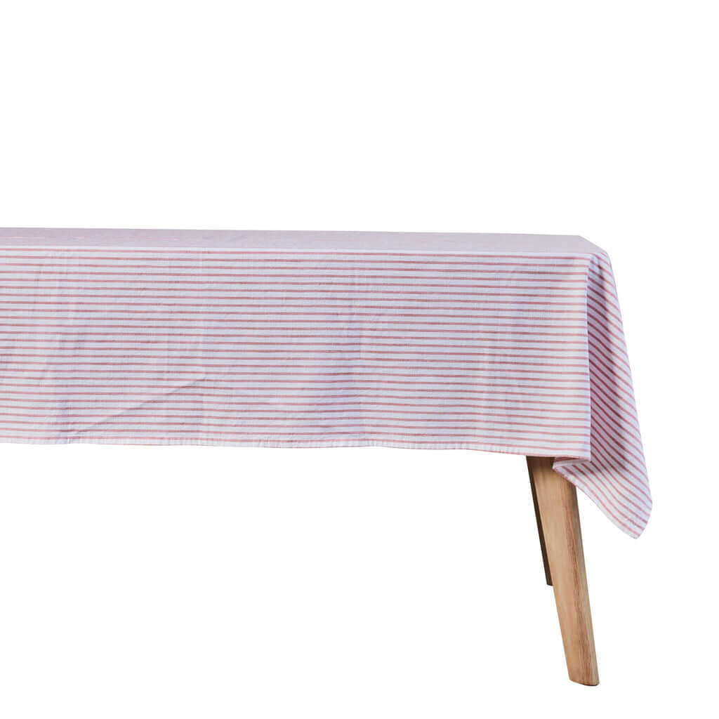 Pöytäliina Olivia, punavalkoraidallinen 220x140 Lene Bjerre Desing