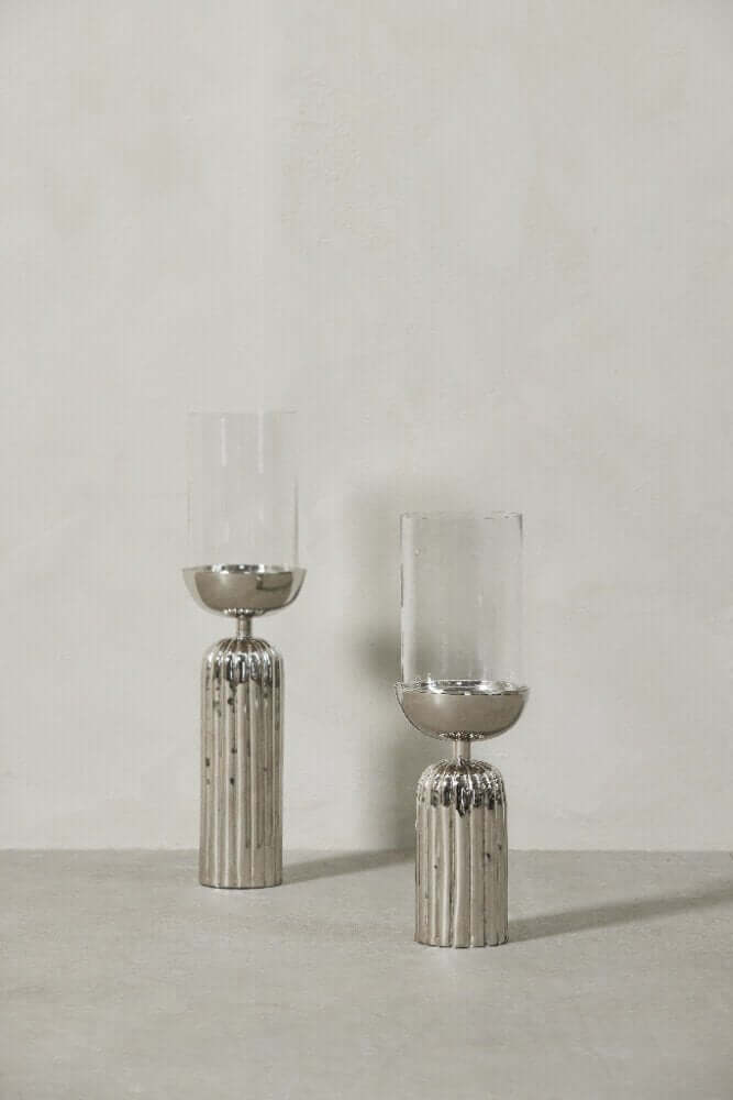 Kynttilänjalka Sandia, hopea Ø11.5X36.5 Lene Bjerre Desing