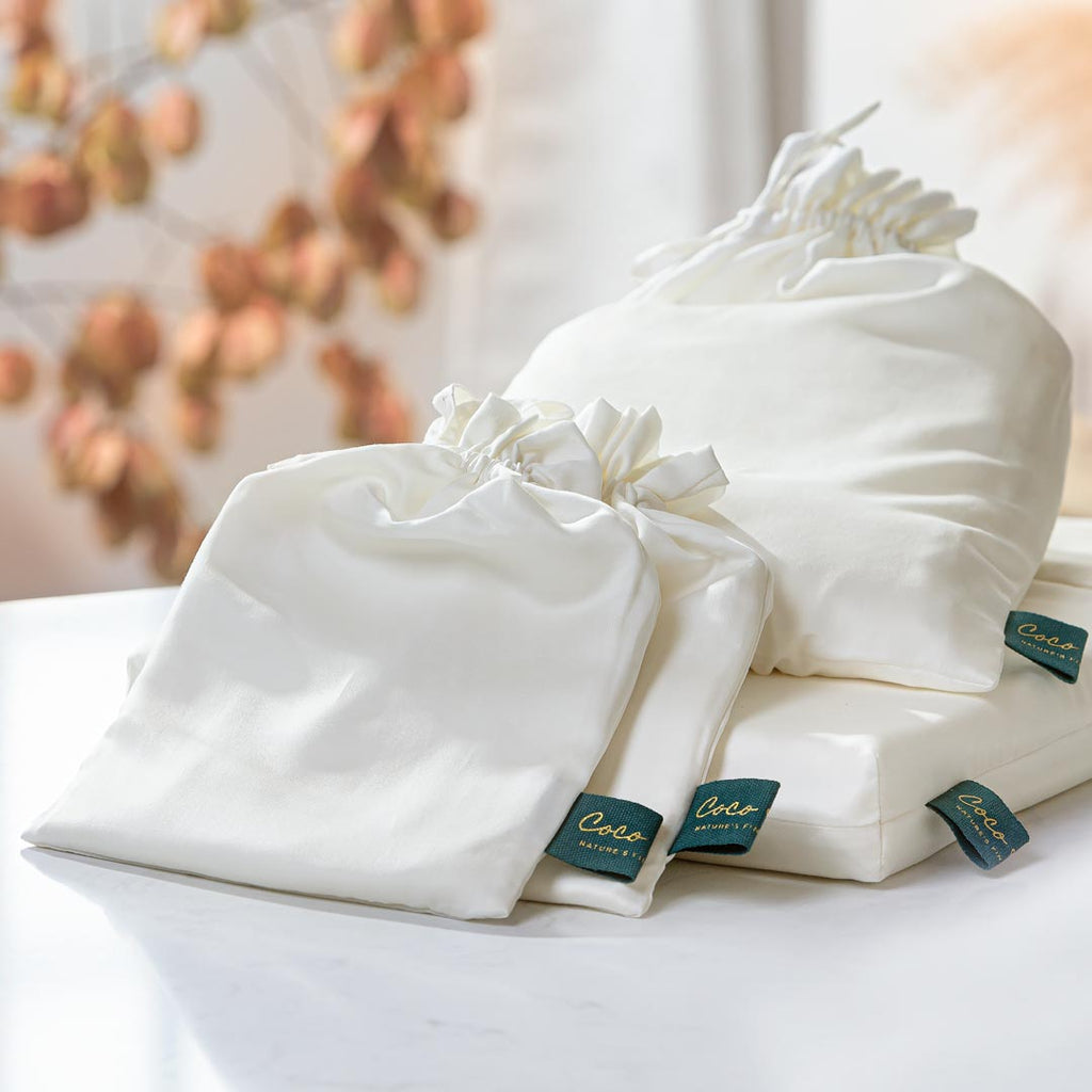 Pussilakanasetti Tencel, parivuoteeseen valkoinen (240 x 220 cm) + 2 tyynyliinaa (60 x 70 cm) Coco & Cici