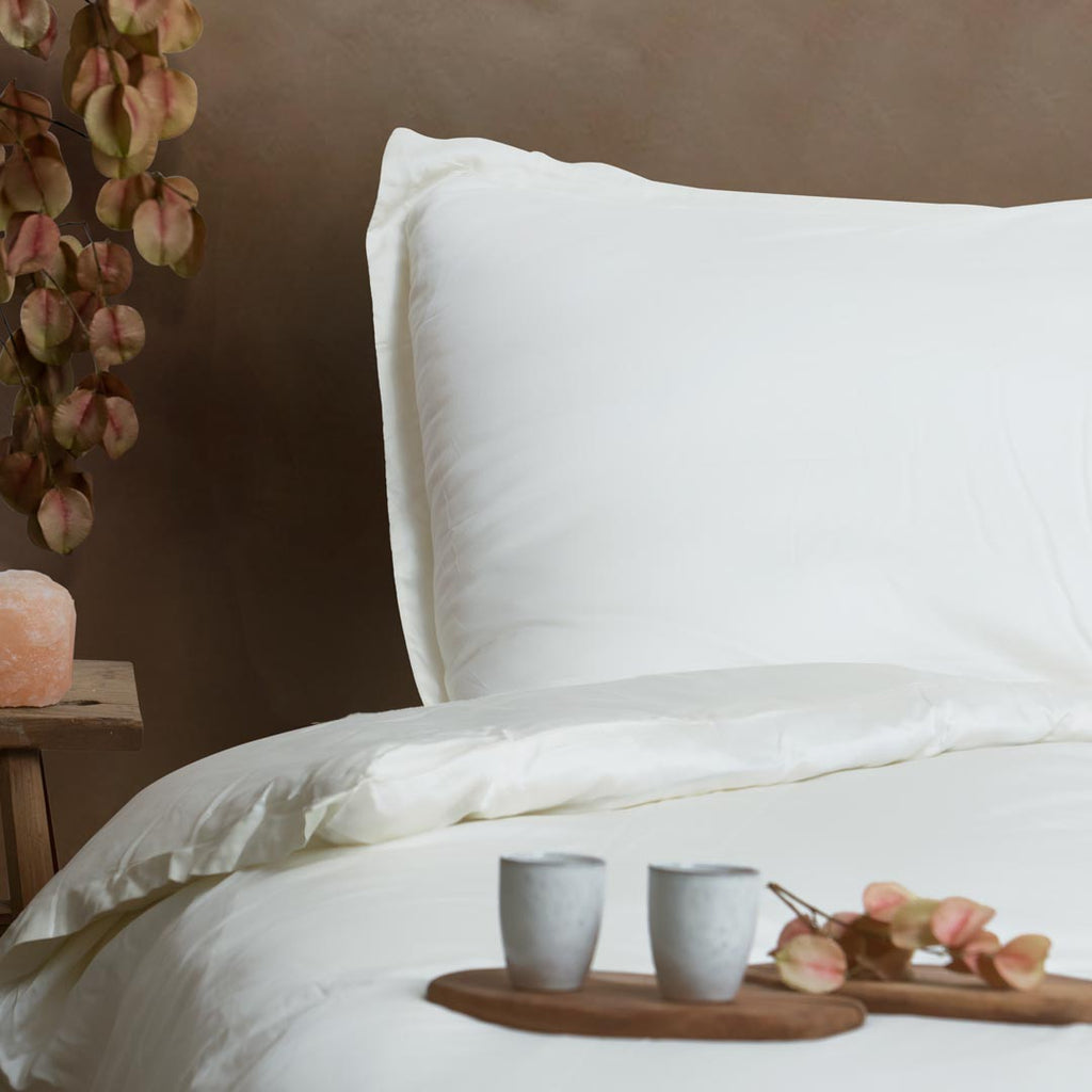 Satiinilakana 100% tencel, luonnonvalkoinen (160 x 200) Coco & Cici