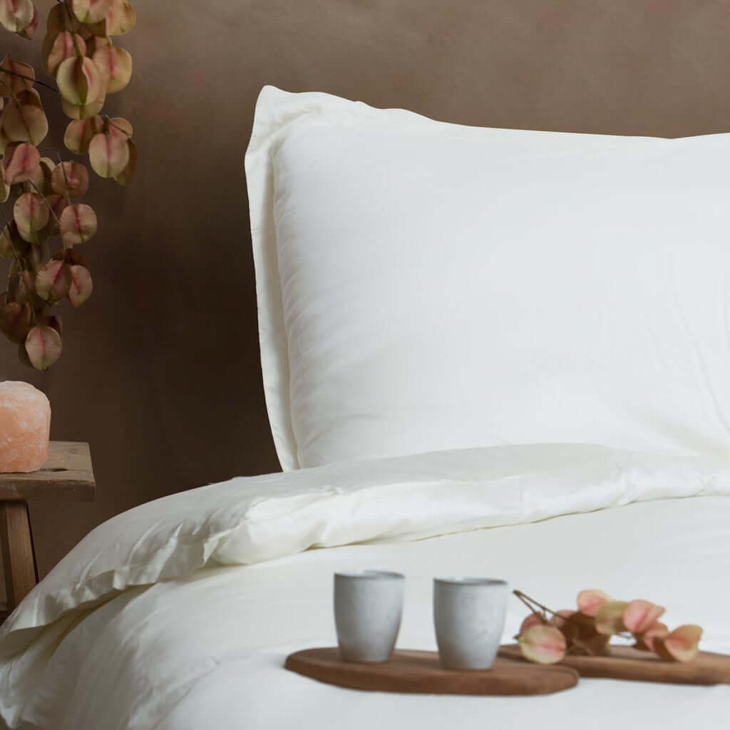 Satiinilakana 100% tencel, luonnonvalkoinen (180 x 210) Coco & Cici