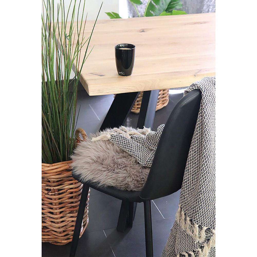 Lampaantalja, pyöreä istuinpehmuste, vaaleanruskea 35 Lammeskindshynde