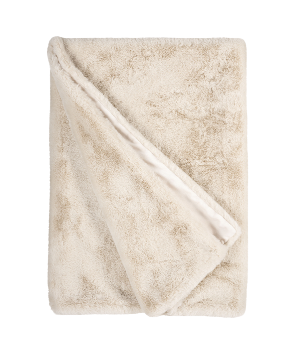 Ylellinen tekoturkispeitto 140×200 guanaco Butter, Winter Home