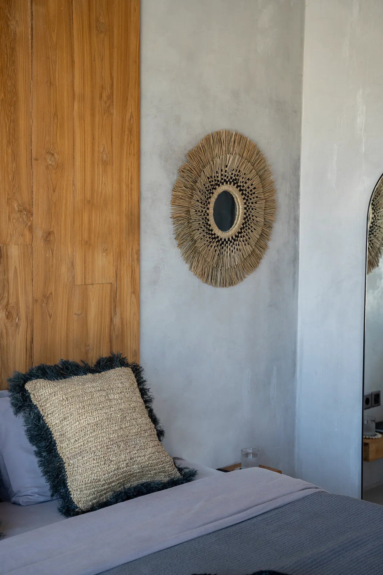 Koristetyynynpäällinen Raffia, luonnollinen/musta 60x60 Bazar Bizar