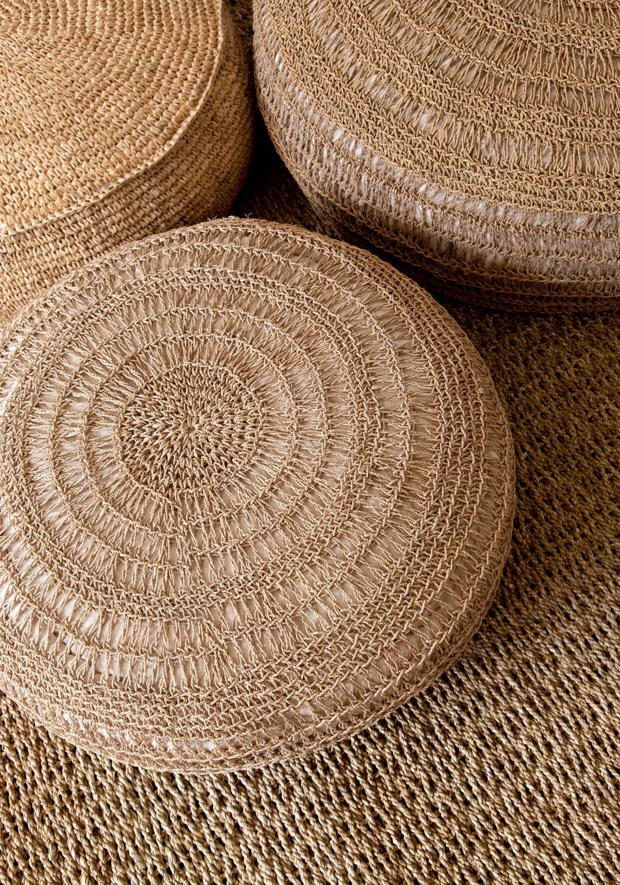 Pyöreä Rahi Boho De Seagrass, 60x60x35cm Bazar Bizar