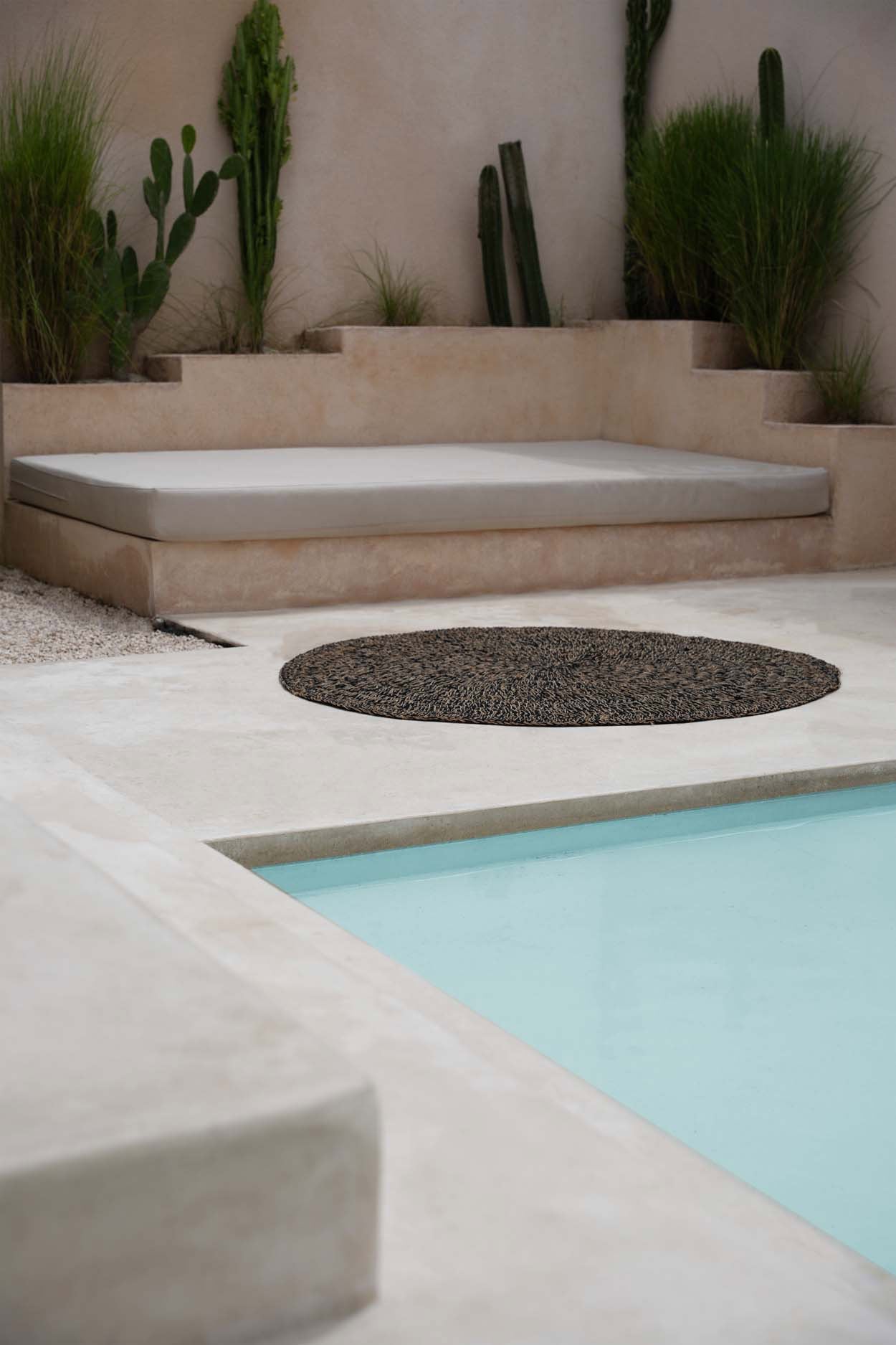 Pyöreä Matto, luonnollinen/musta 150 Bazar Bizar