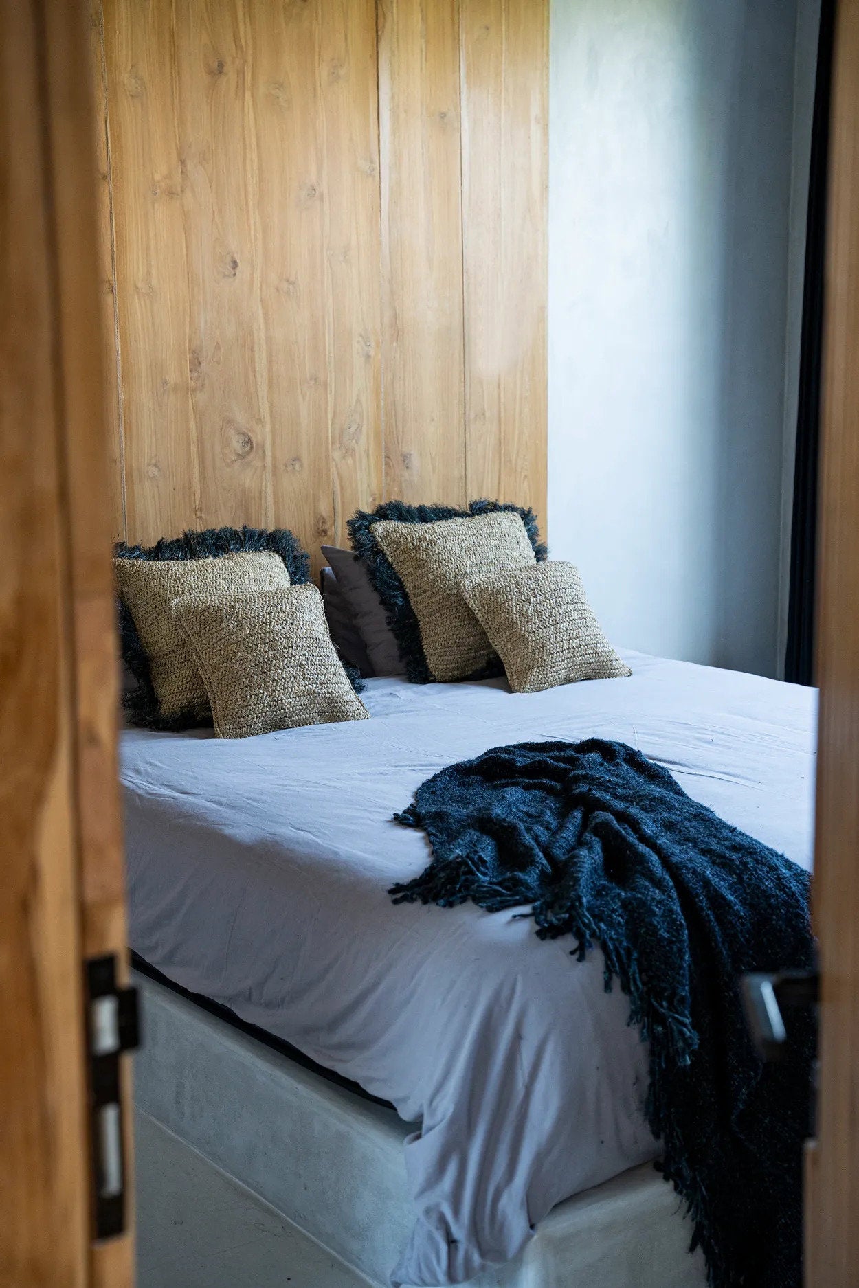 Koristetyynynpäällinen Raffia Flores, luonnollinen - 40x40 Bazar Bizar