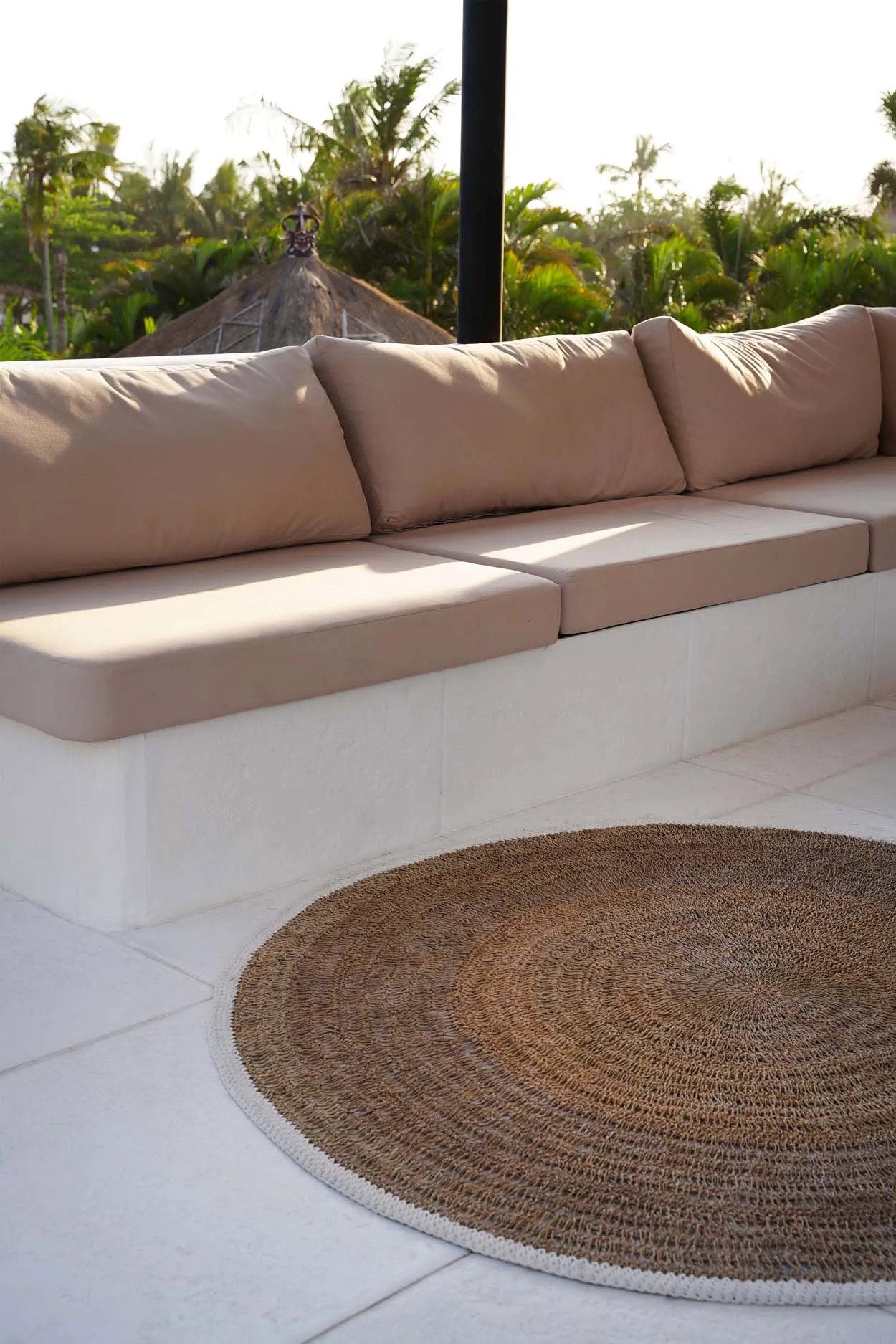 Pyöreä matto, Meriheinä & Puuvilla 100 Bazar Bizar