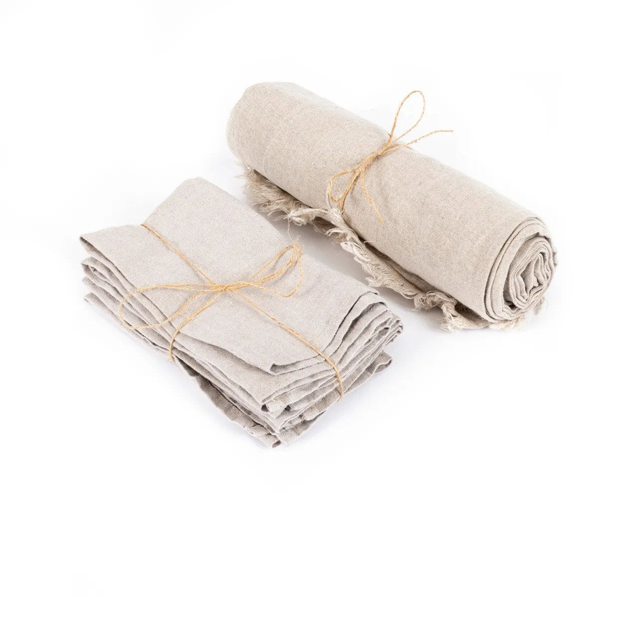 Lautasliinat 4 kpl, beige 100% pellavaa Bazar Bizar
