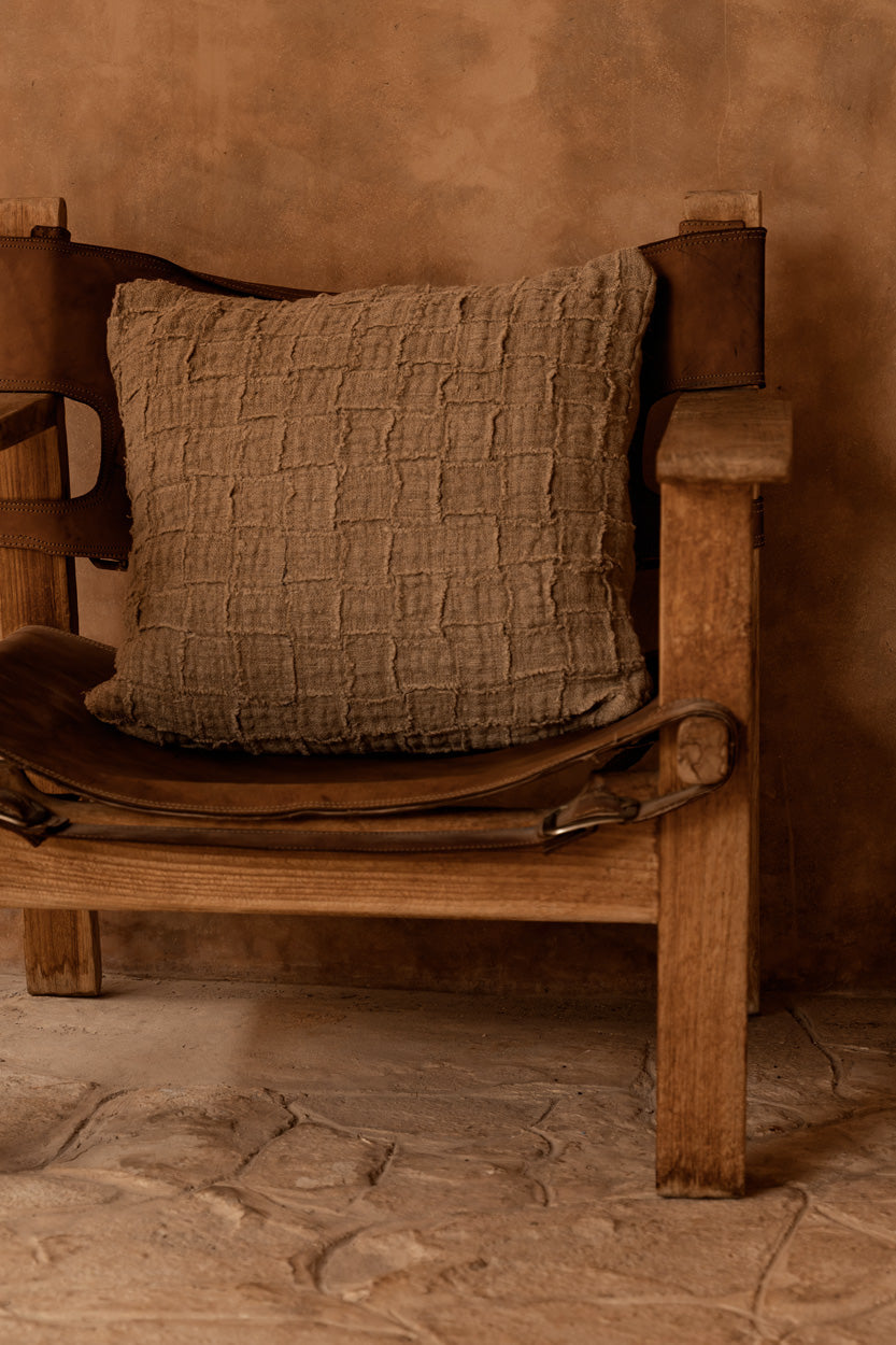 Koristetyynynpäällinen, The Linen Damier 50×50, Bazar Bizar