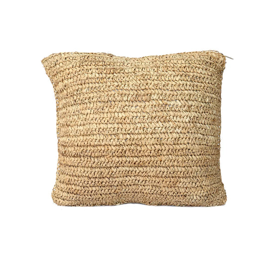 Koristetyynynpäällinen Raffia Flores, luonnollinen - 40x40 Bazar Bizar