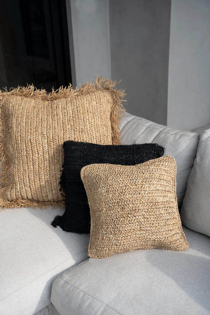 Koristetyynynpäällinen Raffia Flores, luonnollinen - 40x40 Bazar Bizar