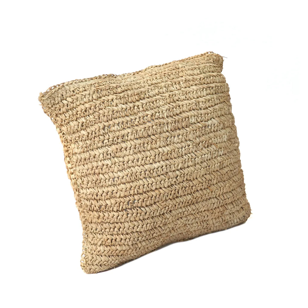 Koristetyynynpäällinen Raffia Flores, luonnollinen - 40x40 Bazar Bizar