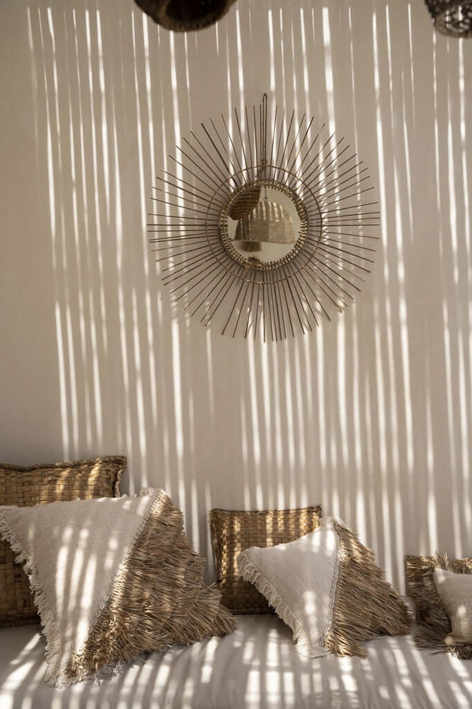 Koristetyynynpäällinen Raffia, luonnonvalkoinen 60x60 Bazar Bizar