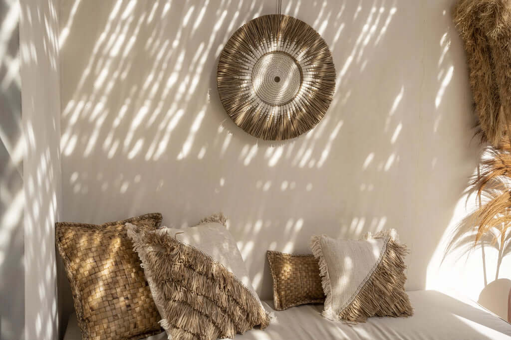 Koristetyynynpäällinen Raffia, luonnonvalkoinen 60x60 Bazar Bizar