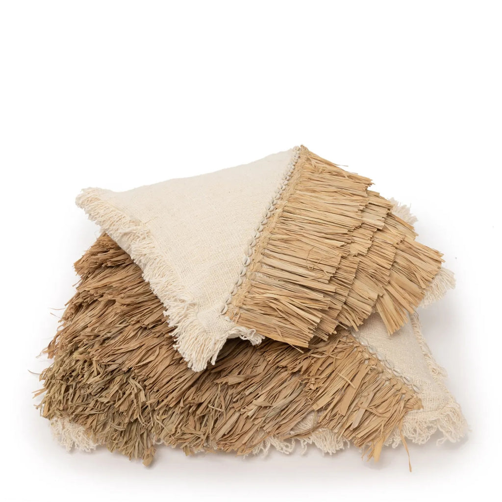 Koristetyynynpäällinen Raffia, luonnonvalkoinen 60x60 Bazar Bizar