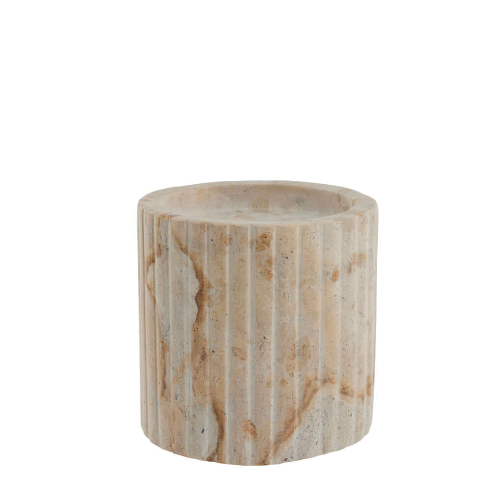 Kynttilänjalka Eliana, pellava marmori 10x9,5 Lene Bjerre Desing