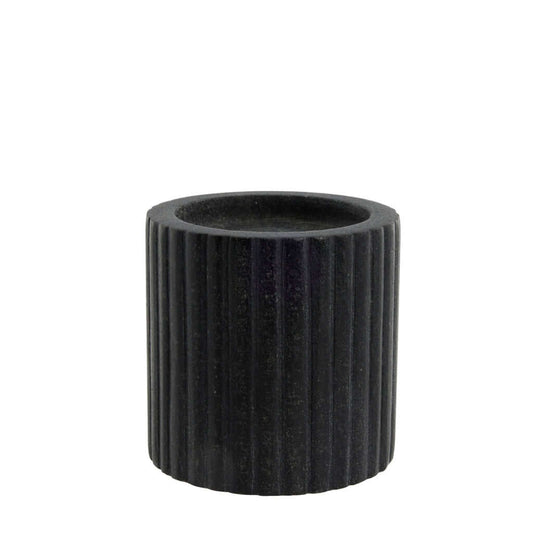 Kynttilänjalka Eliana, musta marmori 10x9,5 Lene Bjerre Desing